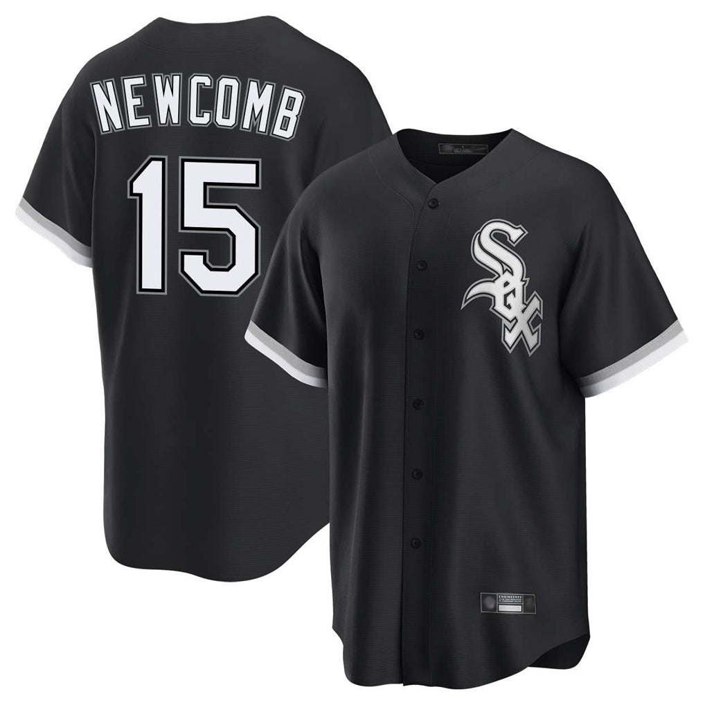 Chicago White Sox #15 Sean Newcomb Player Black CONTON Home Game Stitched Jerseys