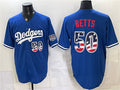 Los Angeles Dodgers #50 Mookie Betts Royal CONTON 250 Fourth of July Stitched Jersey