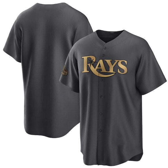 Tampa Bay Rays Blank Charcoal CONTON 2022 All-Star Cool Base Stitched Jersey
