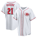 Cincinnati Reds #21 Hunter Greene White CONTON Home Replica Jersey