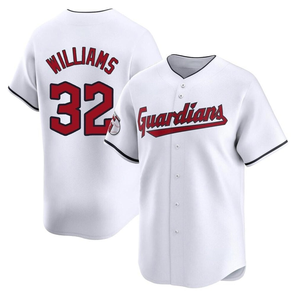 Cleveland Guardians #32 Gavin Williams Player White CONTON Limited Home Stitched Jerseys