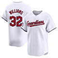 Cleveland Guardians #32 Gavin Williams Player White CONTON Limited Home Stitched Jerseys