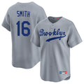 Los Angeles Dodgers #16 Will Smith Player Gray CONTON Game Limited Home Stitched Jerseys