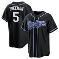 Los Angeles Dodgers #5 Freddie Freeman Black CONTON Lights Out Limited Stitched Jersey