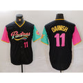 San Diego Padres #11 Yu Darvish Black CONTON Player Number Fashion Jersey
