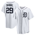 Detroit Tigers #29 Tarik Skubal CONTON White Home Replica Jersey