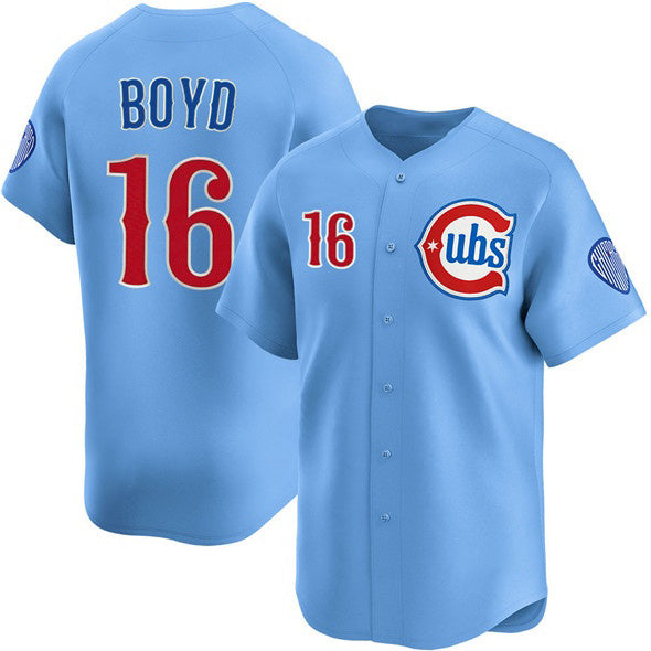 Chicago Cubs #16 Matthew Boyd Blue CONTON 2024-25 2nd Alternate Limited Stitched Jersey