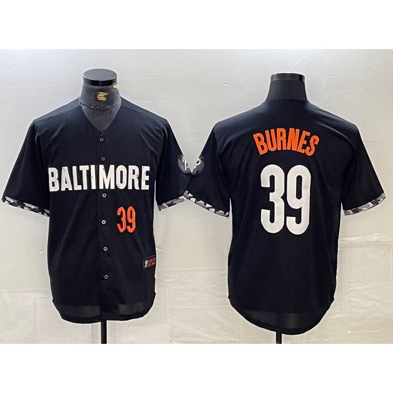 Baltimore Orioles #39 Corbin Burnes Number Black CONTON 2023 City Connect Cool Base Stitched Jersey 2