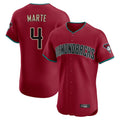 Arizona Diamondbacks #4 Ketel Marte Player Red CONTON Limited Elite Home Game Stitched Jerseys