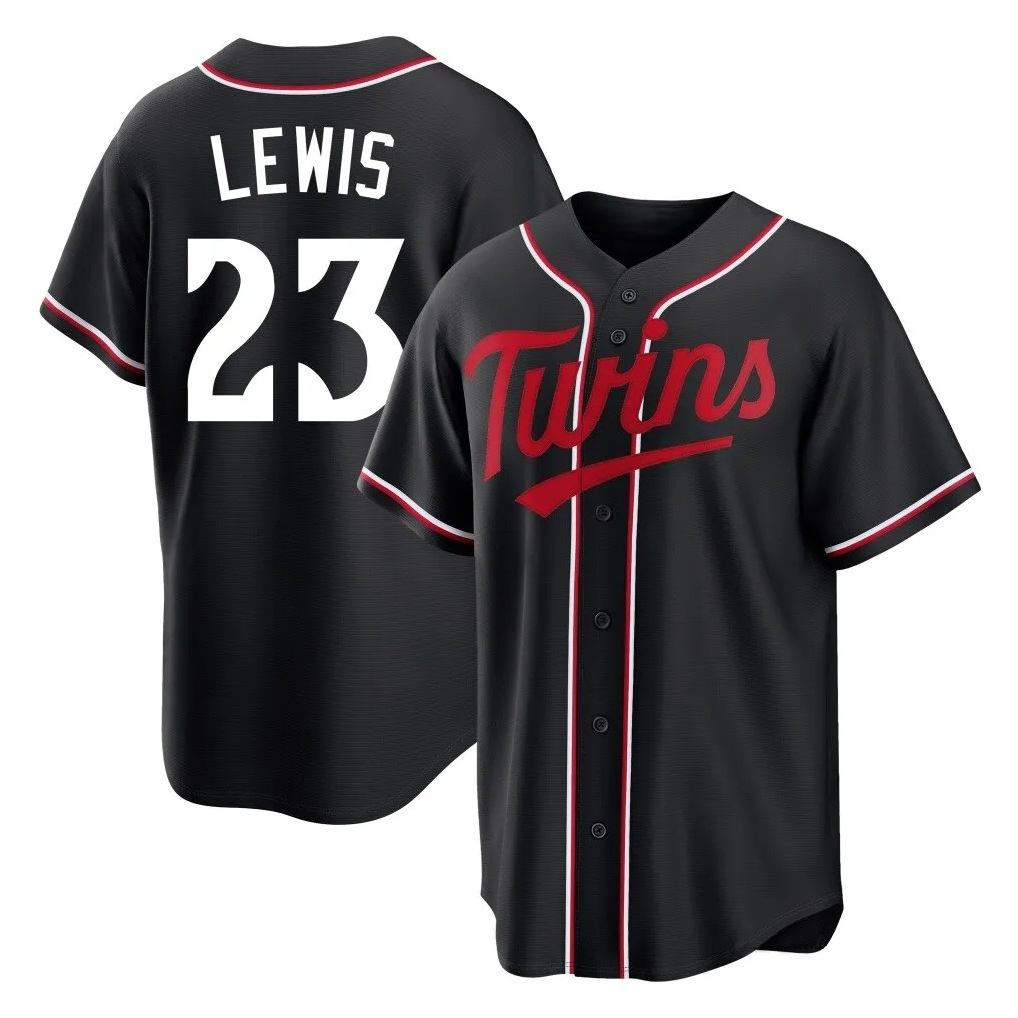 Minnesota Twins #23 Royce Lewis Player Black CONTONFashion Out Home Limited Stitched Jerseys