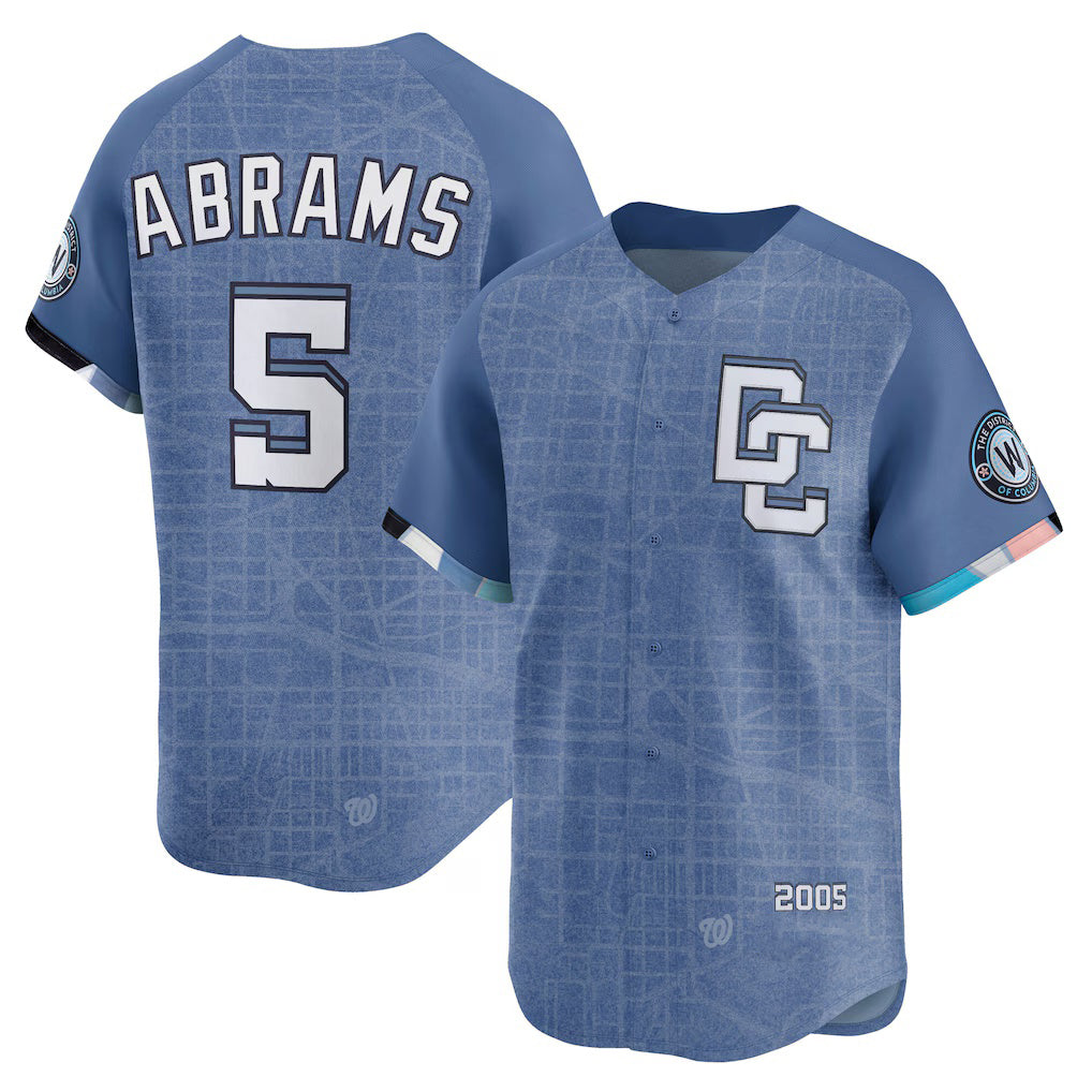 Washington Nationals #5 CJ Abrams Blue CONTON 2025 City Connect Limited Jersey