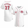 Cincinnati Reds #37 Tyler Stephenson White CONTON Stitched Flex Base Jersey
