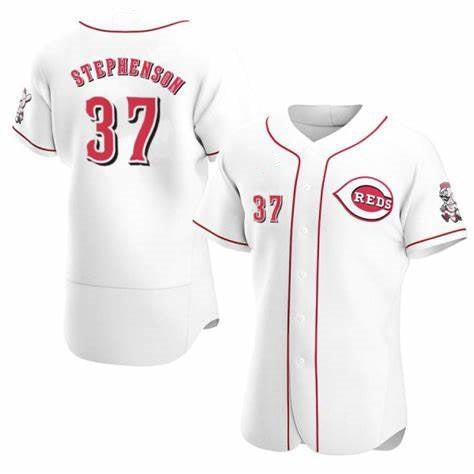 Cincinnati Reds #37 Tyler Stephenson White CONTON Stitched Flex Base Jersey