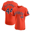 Houston Astros #44 Yordan Alvarez Player Orange CONTON Home Limited Elite Stitched Jerseys