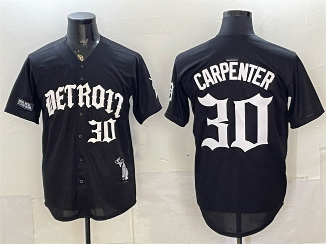 Detroit Tigers #30 Kerry Carpenter 2026 Black CONTON 'Motor Gothic Edition' Vapor Premier Limited Stitched Jersey