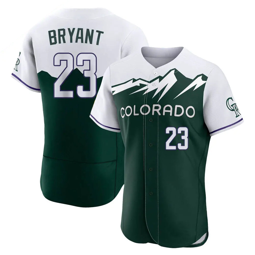 Colorado Rockies #23 Kris Bryant Player Green CONTON City Connect Limited Elite Home Stitched Jerseys