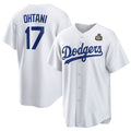 Los Angeles Dodgers #17 Shohei Ohtani White CONTON 2024 World Series Cool Base Stitched Jersey