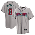 Arizona Diamondbacks #8 James McCann Player Gray CONTON Road Home Game Stitched Jerseys