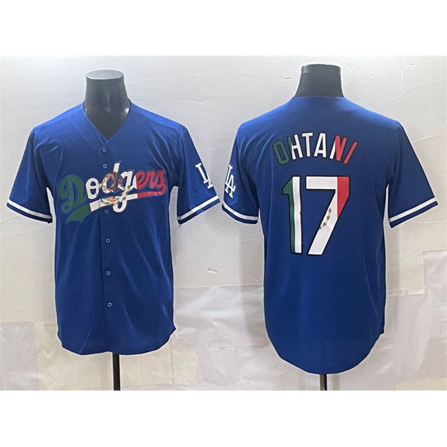 Los Angeles Dodgers #17 Shohei Ohtani Blue CONTON Mexico Stitched Jersey