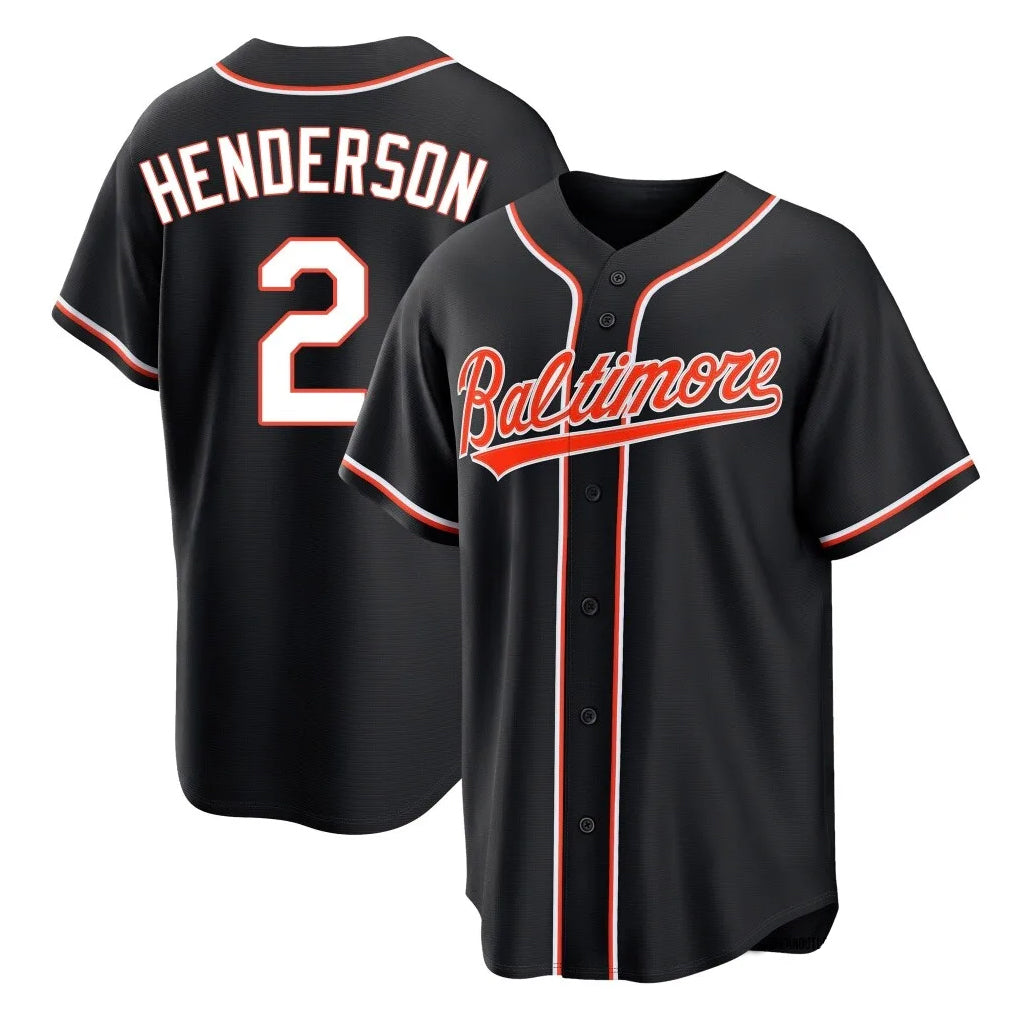 Baltimore Orioles #2 Gunnar Henderson Player Black CONTON Out Home Game Stitched Jerseys