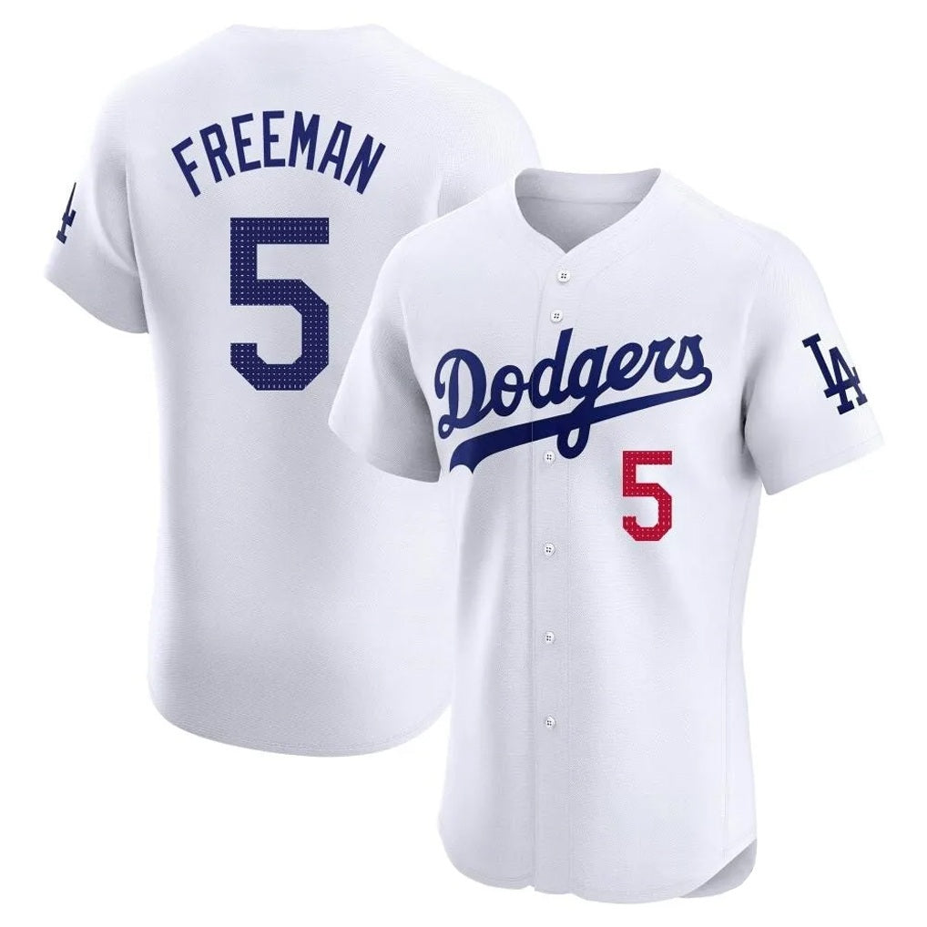 Los Angeles Dodgers #5 Freddie Freeman Player White CONTON Limited Elite Home Stitched Jerseys