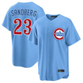 Chicago Cubs #23 Ryne Sandberg Player Light Blue CONTON Home Game Stitched Jerseys