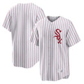 Chicago White Sox Blank Player Red CONTON Stripe White Home Game Stitched Jerseys