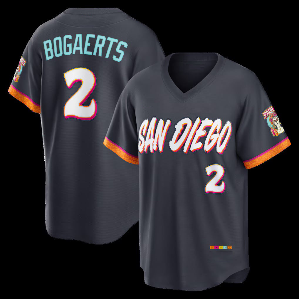 San Diego Padres #2 Xander Bogaerts Obsidian CONTON 2026 City Connect Stadium Jersey