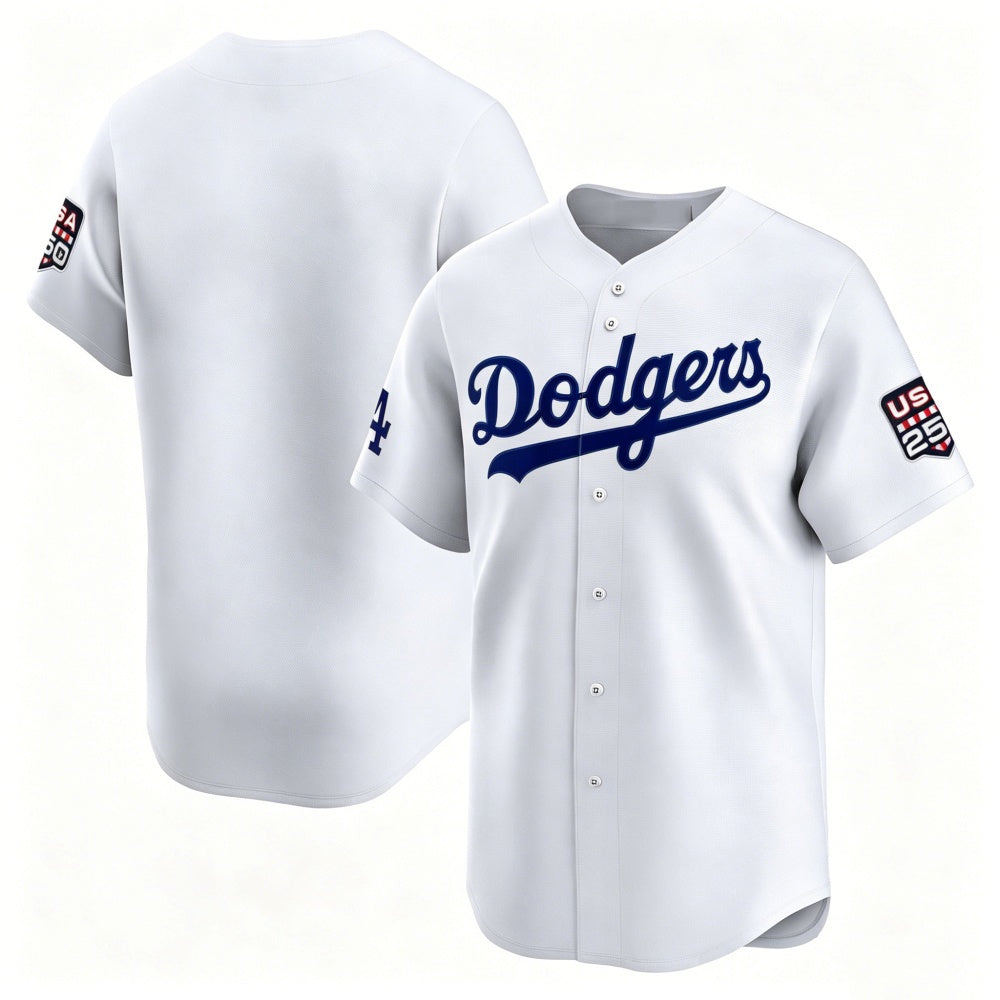 Los Angeles Dodgers White CONTON USA 250 Limited Stitched Jersey