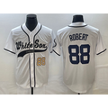 Chicago White Sox #88 Luis Robert Number White CONTON Cool Base Stitched Jersey