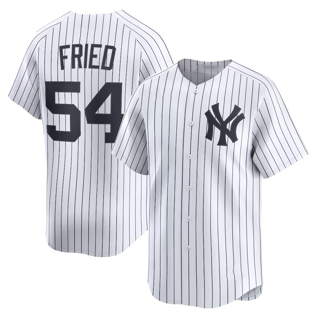 New York Yankees #54 Max Fried White CONTON Home Limited Player Jersey 2
