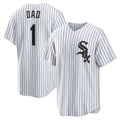 Chicago White Sox White CONTON #1 Dad Home Replica Jersey