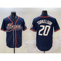 Detroit Tigers #20 Spencer Torkelson Navy CONTON With Patch Cool Base Stitched Jersey