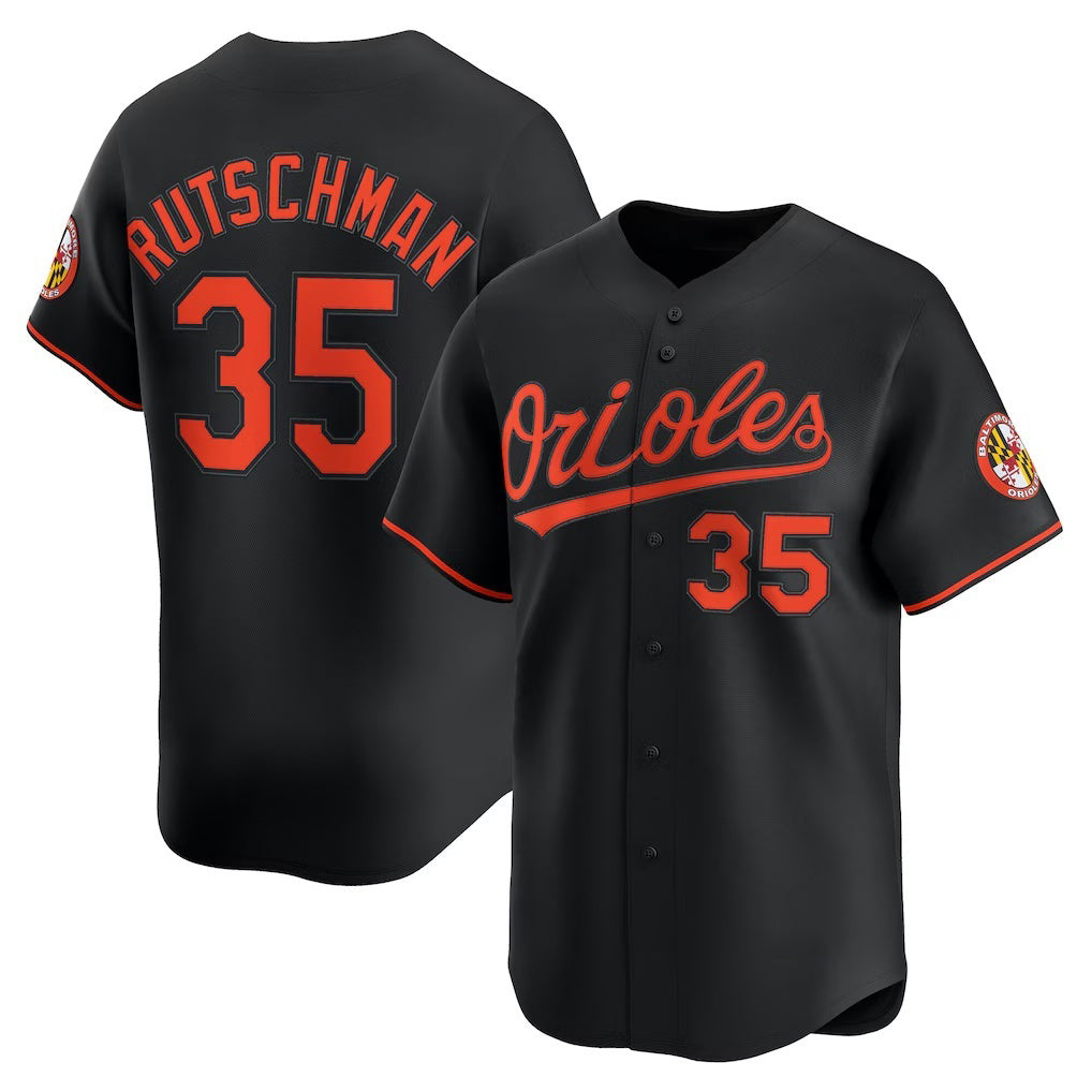 Baltimore Orioles #35 Adley Rutschman Black CONTON Alternate Limited Player Jersey