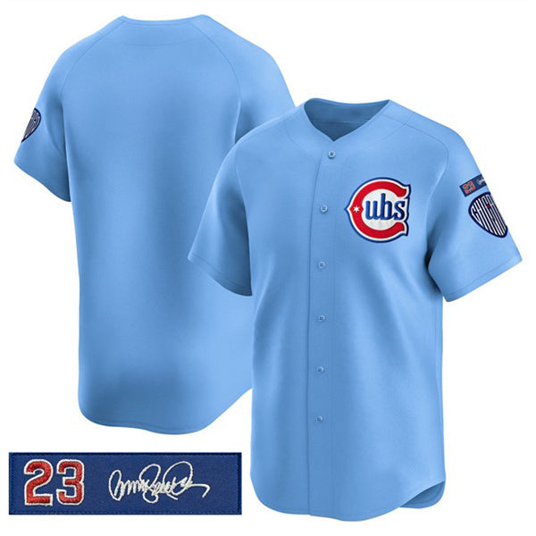 Chicago Cubs Blank Blue CONTON 'Ryne Sandberg Tribute' Vapor Limited V3 Stitched Jersey