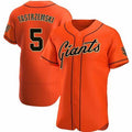 San Francisco Giants #5 Mike Yastrzemski Orange CONTON Flex Base Jersey