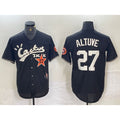 Houston Astros #27 Jose Altuve Black CONTON Cactus Jack Cool Base Jersey