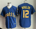 Seattle Mariners #12 Josh Naylor Royal CONTON 2025 Cool Base Stitched jersey