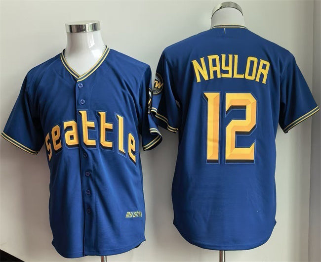 Seattle Mariners #12 Josh Naylor Royal CONTON 2025 Cool Base Stitched jersey