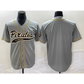 Pittsburgh Pirates Blank Grey CONTON Cool Base Stitched Jersey
