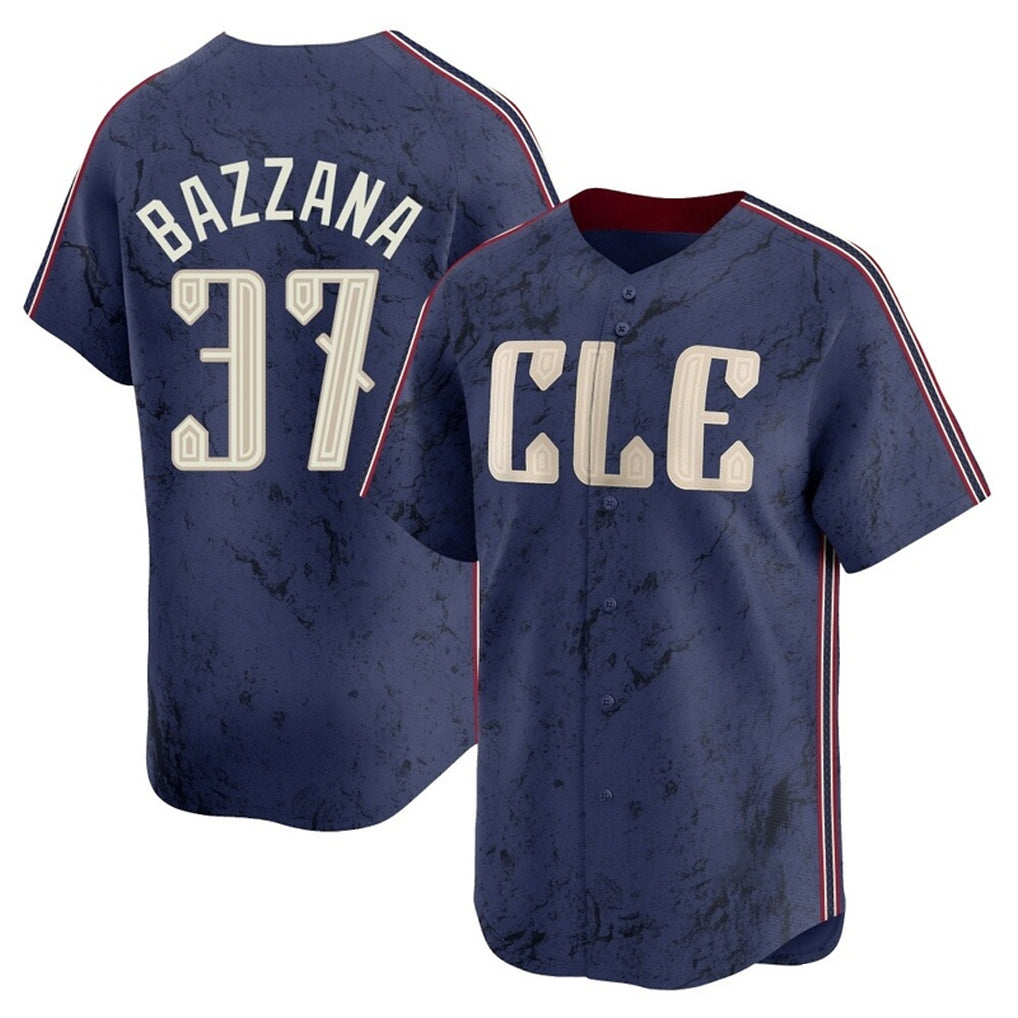 Cleveland Guardians #37 Travis Bazzana Player Navy CONTON City Connect Limited Home Stitched Jerseys