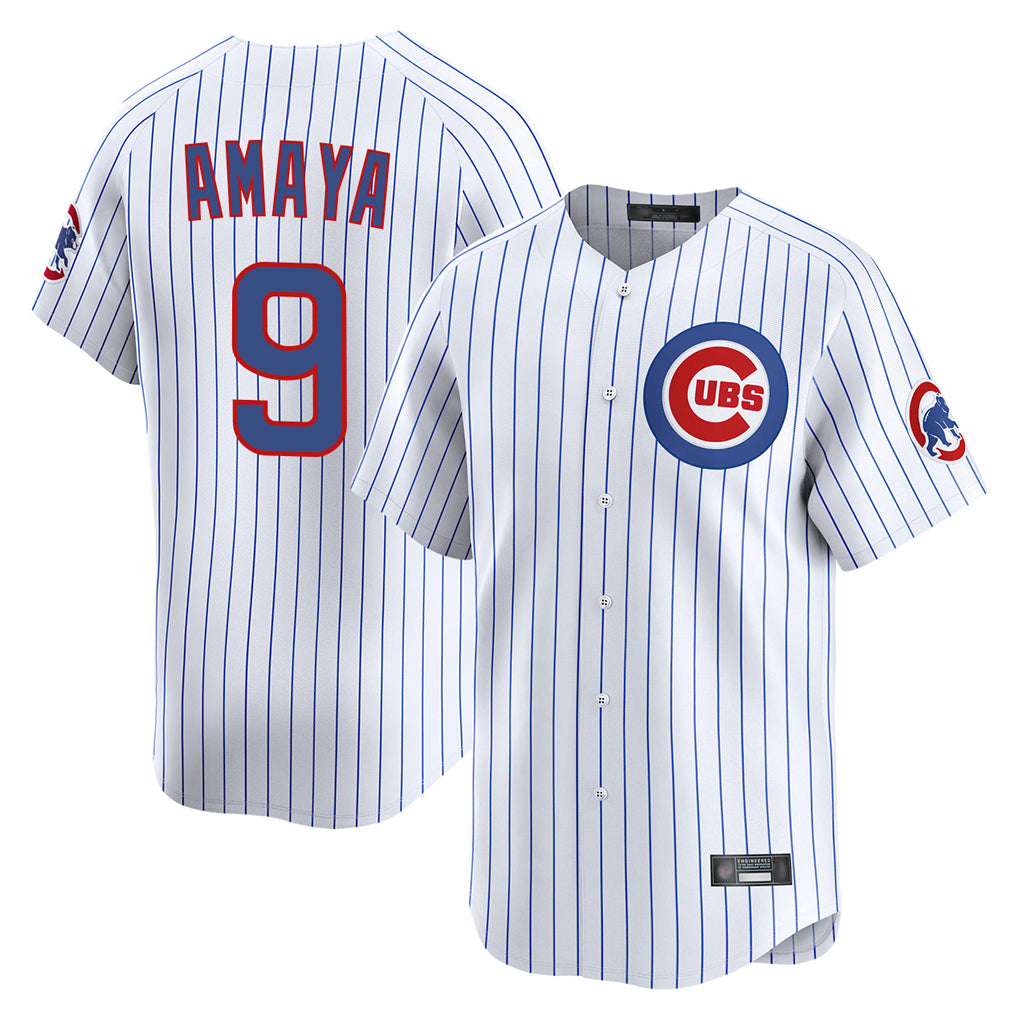 Chicago Cubs #9 Miguel Amaya Player White CONTON Limited Home Game Stitched Jerseys