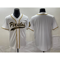 Pittsburgh Pirates Blank White CONTON Cool Base Stitched Jersey