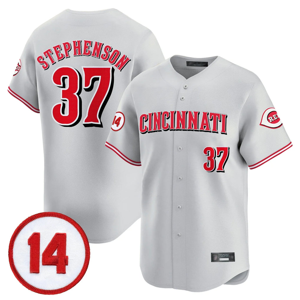Cincinnati Reds #37 Tyler Stephenson Player Gray CONTON Vapor Premier Limited Home Stitched Jerseys