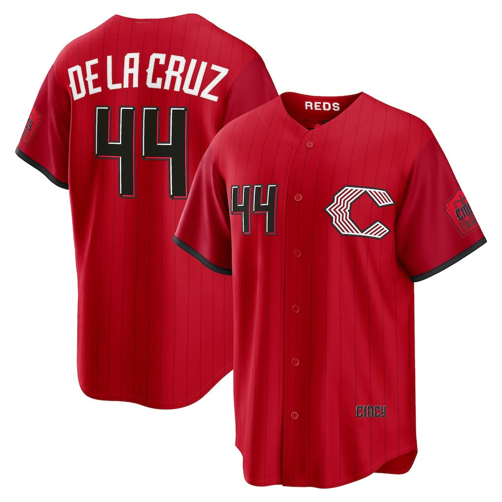 Cincinnati Reds #44 Elly De La Cruz Red CONTON 2026 City Connect Stadium Jersey