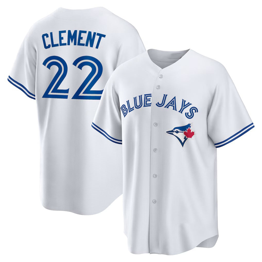 Toronto Blue Jays #22 Ernie Clement White CONTON Home Replica Jersey