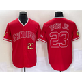 San Diego Padres #23 Fernando Tatis Jr Number Red CONTON NEW 2023 Cool Base Stitched Jersey