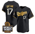 Los Angeles Dodgers #17 Shohei Ohtani Black Gold CONTON 2024 World Series Limited Stitched Jersey