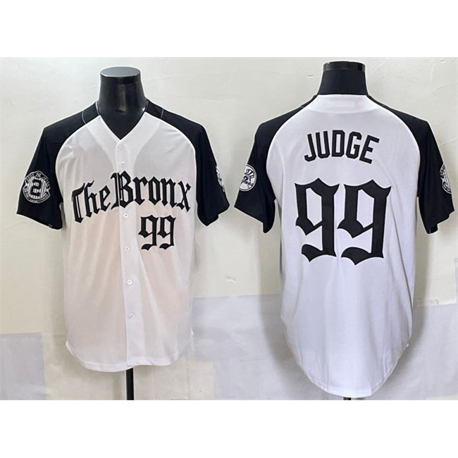 New York Yankees #99 Aaron Judge White Black CONTON 'Gothic Legacy Edition' Vapor Premier Limited Stitched Jersey