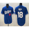 Los Angeles Dodgers #18 Yoshinobu Yamamoto MVP Blue CONTON Limited Stitched Jersey